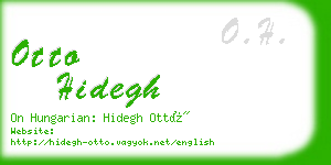 otto hidegh business card